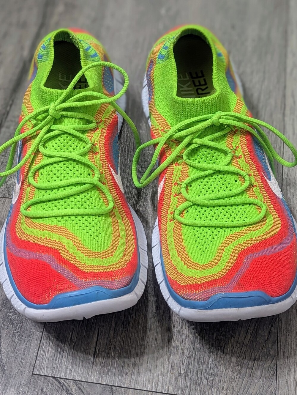 Nike Free Run 5.0 Flyknit Rainbow Sneakers